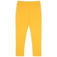 thumbnail image 6 of Lilax Girls' Basic Solid Cotton Full Length Soft Leggings Mustard 9 Years, 6 of 6