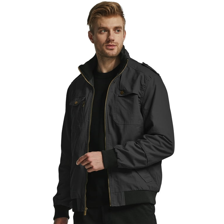 Wantdo Men's Spring Jacket Lightweight Military Cotton Casual