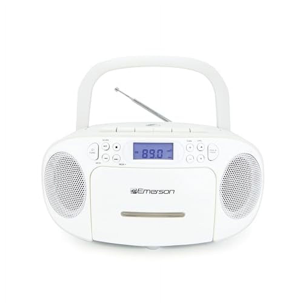 Emerson EPB-3003 CD/Cassette/Radio Boom Box, White