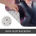 thumbnail image 6 of Rateoe Dramatic Shark Attack Pattern Flannel Door Mat Indoor Outdoor Entrance, Waterproof All-Weather Doormat,Fade Resistant, Low Profile Entryway Mat 16x24in, 6 of 7