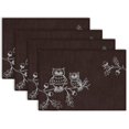 thumbnail image 1 of Set de Sets de Table Brodés Hiboux - Lot de 4, 1 of 1