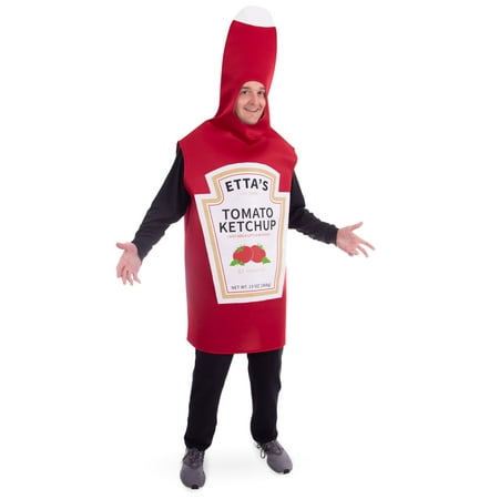 Boo! Inc. Saucy Tomato Ketchup Bottle Halloween Costume | Fun Food, Adult One-Size Unisex