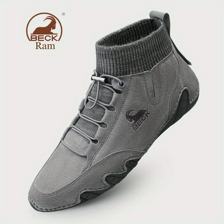 

BECK RAM Men Premium Leather Sock Shoes 2023 New Slip-on Shoes Men‘s Sneakers Spring And Summer