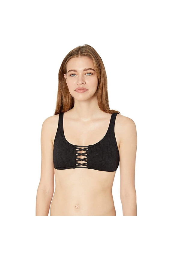 Women's Sweet Sands Tank Bikini Top, Black Pebble, Small