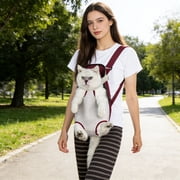 Fesfesfes Pet Carrier Backpack,Adjustable Pet Cats Dog Carrier Backpack Travel Bag,Legs Out,Dog Carrier for Hiking Camping Travel,Sling Bag for Small Medium Dog Cats