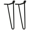 thumbnail image 2 of Miangastore DIY Assembly Table Leg Metal Black for Small Table Reading 2Pcs 11.9X6.3X1In, 2 of 8