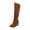 ZA-Brown, variant on Womens Tall Boots Wide Calf Womens Knee High Boots Pointed Toe Suede Boots Heel Slouchy Shoes Tall Fall 2025 Side Zipper Black,US 7.5