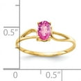 thumbnail image 2 of Primal Gold 14 Karat Yellow Gold 6x4mm Oval Pink Sapphire Ring, 2 of 4