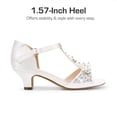 thumbnail image 4 of Sandalia DREAM PAIRS KKUMHS2501 para Niñas con Tira en T y Perlas Color Marfil, 4 of 6