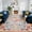 pink, variant on Washable Area Rug, Non-Slip Low Pile Stain Resistance Rug with Peacock and Deer, Animal Carpet for Living Room, Bedroom, Dining Room