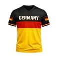 thumbnail image 2 of 2026 Soccer Cup Fan Jersey for Men, V-Neck Short Sleeve T-Shirt with National Team Flag Graphic, Soft Cotton Blend Athletic Top, 1 PC Black L, 2 of 5