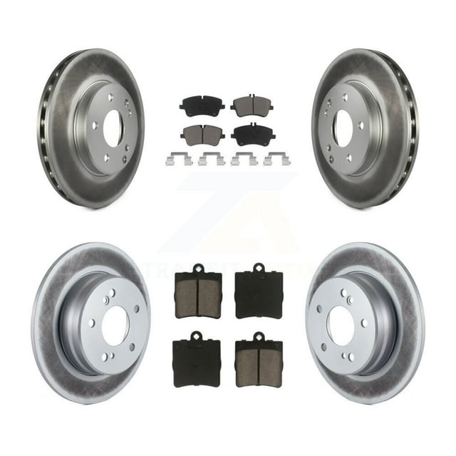 Transit Auto Front Rear Coated Disc Brake Rotors and Ceramic Pads Kit for Car Mercedes-Benz C230 C240 KGC-100811