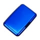 Sécurité Porte-Cartes de Crédit Solide en Aluminium à Six Poches Porte-Cartes de Crédit Fermé pour Femmes Hommes (Bleu) – image 1 sur 2