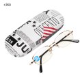 thumbnail image 2 of Gafas de lectura unisex con bloqueo de luz azul +3,50, lentes transparentes para hombres y mujeres a la moda Golden Glamour, 2 of 8
