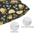 thumbnail image 3 of Goofa Octopuses And Leaves Print Plush Throw Pillow Case, Soft Velvet with Hidden Zipper, Decorative Cushion Cover for Sofa, Bed, Car, and Home Décor-20"x30", 3 of 6
