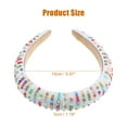 thumbnail image 2 of 2pcs Women Rhinestone Headband Wide Headband Bejewelled Hairband Women Luxury Glitter White Gold Tone, 2 of 7