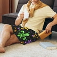 thumbnail image 6 of Rocae Mardi Gras Carnival4 for Men's Soft Sleep Pajama Shorts, Waistband and Pockets, 6 of 9
