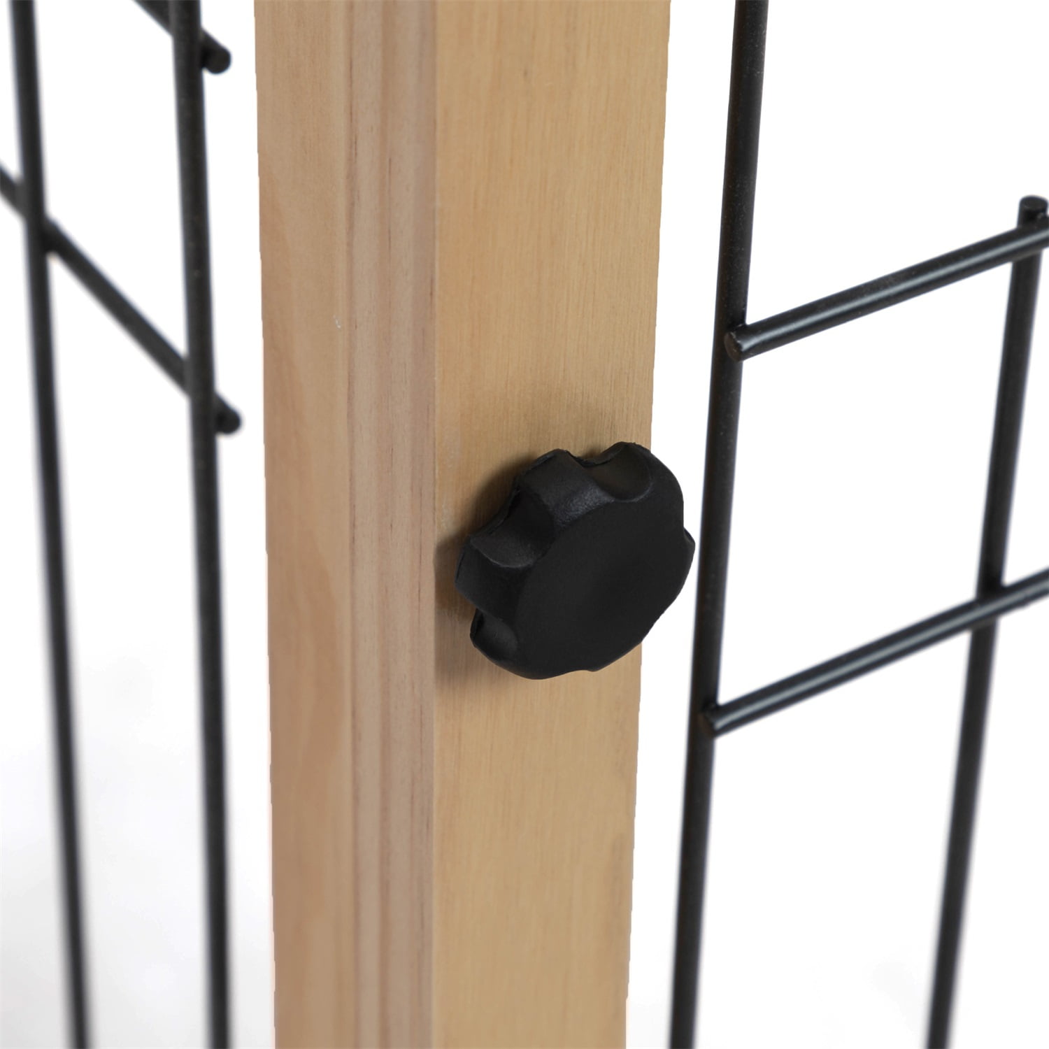 Pefilos Freestanding Pet Dog Gate 21 Inch for House Doorway Stairs Indoor Wooden Dog Fence with Side Panels, Brown Pefilos Freestanding Pet Dog Gate 21 Inch for House Doorway Stairs Indoor Wooden Dog Fence with Side Panels, Brown