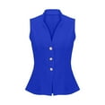 thumbnail image 4 of Breezora Women's 3 Button Sleeveless Vest Suit Set Lightweight Comfortable Summer Outfit for Business Casual and Daily Wear M Size Blue, 4 of 9