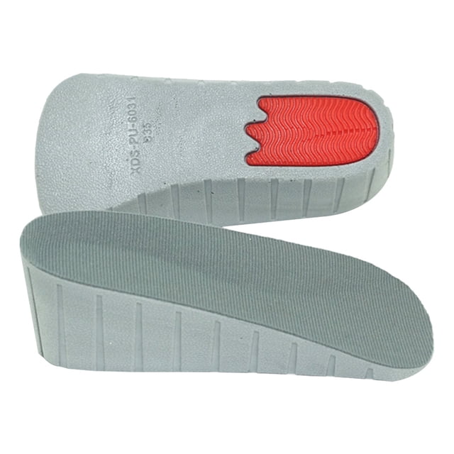 EeaseMX 1 par de plantillas invisibles para aumentar la altura del calzado, con amortiguación y alta elasticidad, para mujeres y hombres (gris, 2,5 cm)