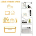 thumbnail image 6 of Giantex Modern 4-Tier Ladder Shelf, Free Standing Wooden  Bookcase, Organizer Shelf for Living Room Kitchen Office, White, 6 of 6