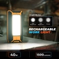 thumbnail image 2 of Lámpara de trabajo Innofox LED recargable magnética, 40 W, 1500 lúmenes, paquete de 2, 2 of 7