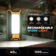 thumbnail image 2 of Lámpara de trabajo Innofox LED recargable magnética, 40 W, 1500 lúmenes, paquete de 2, 2 of 7