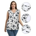 thumbnail image 3 of Valcatch Womens Plus Size Tops Summer Sleeveless V Neck Casual Loose Tunic Blouses Office Work Shirts, 3 of 6