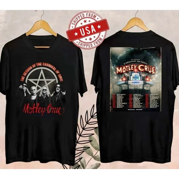 Motley Crue 2026 North American Tour T-Shirt For Fan