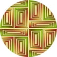 thumbnail image 1 of Ahgly Company Machine Washable Indoor Round Transitional Mahogany Brown Area Rugs, 4' Round, 1 of 7