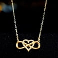 thumbnail image 3 of Infinity Heart Necklace for Women Cubic Zirconia Love Heart Pendant Necklace Romantic Birthday Gifts for Girlfriend Wife, 3 of 8