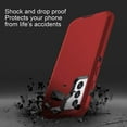 thumbnail image 5 of I-HONVA For Samsung Galaxy S21 Case,3-Layer Military Grade Drop Protection Anti-Slip Rugged Shockproof Dustproof Protection 6.2 inch Phone Case,Red Black, 5 of 6