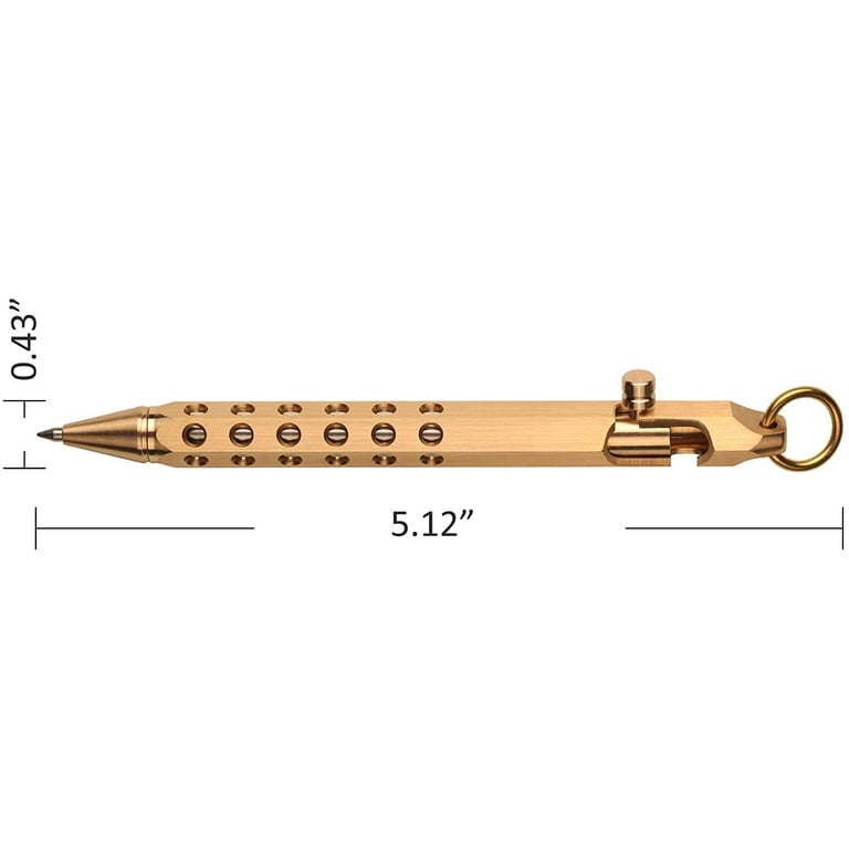SMOOTHERPRO Solid Brass Bolt Action Pen Square 1 Count (Pack of 1