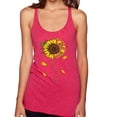 thumbnail image 1 of You Are My Sunshine Skull And Sunflower Inspirational/Christian Tri-Blend Racerback Tank Top, Shocking Pink, Small, 1 of 3