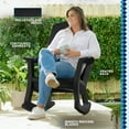 thumbnail image 4 of Semco Rockaway Heavy Duty All-Weather Outdoor Patio or Deck Rocking Chair, Black, 4 of 7