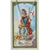 Pewter Saint St Florian Patron of Firefighters Medal with Laminated Holy Card, 7/8 Inch
