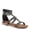 BLACK MULTI, variant on Azura Women's INERTIA Zipper Gladiator Sandals – Beaded Open Toe, Suede Footbed, Made in India