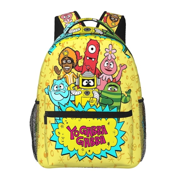 Yo Gabba Gabbaland Backpack Lightweight Bookbag Casual Daypack For Women Men Travel Laptop Bag Multifunctional Bag