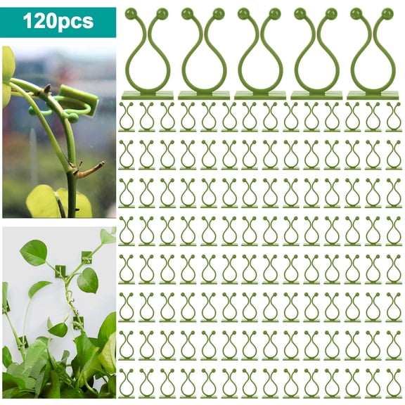 120PCS Wall Clips for Climbing Plants, TSV Plant Clips for Climbing Plants, Wall Plant Holder for Indoor Plants Vines