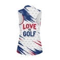 thumbnail image 6 of XYZCANDO Golf Pattern Golf Sleeveless Tops for Womens Versatile Stretchy Sleeveless Women Tennis Shirt XL Elastic Soft Zip Up Golfs Tops for Women Collared Tank Top, 6 of 7