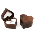 thumbnail image 1 of Caja Corazón De Madera Nogal Para Anillos De Boda Compromiso CAFE BLANCO, 1 of 5