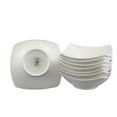 thumbnail image 2 of Gibson Zen Buffetware Square Ceramic Bowls, White, Set Of 8 Bowls, 2 of 4