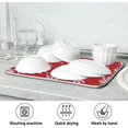 thumbnail image 7 of White Snowflake Dish Drying Mat Large for Kitchen Counter 18x24 In Reversible Merry Christmas Tableware Pad Dish Drainer Rack Mats Fast Absorbent Kitchen Accessories for Countertop Sink, 7 of 7
