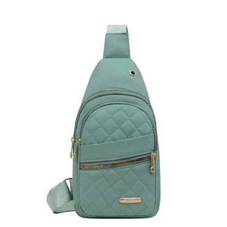 Checkered Sling Bag for Women Small Backpack Crossbody Chest 