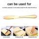 thumbnail image 5 of Bearachild Cuchillo rebanador de pan, rallador de queso, rebanador de mantequilla con raspador de agujeros, raspador de crema de pan de acero inoxidable, Cocina y Comedor oro Bearachild HA002645-02, 5 of 6
