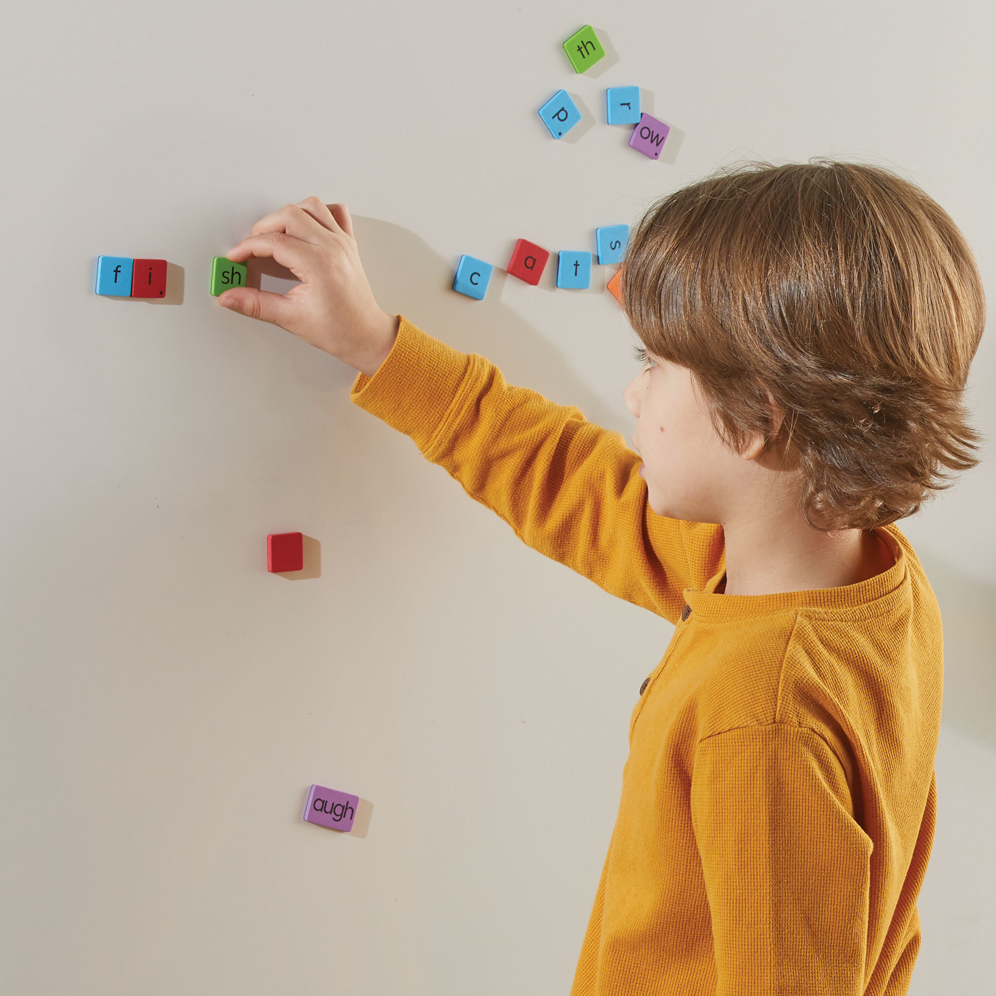 hand2mind Phonics Word-Building Magnetic Letter Tiles, Letter Recognition for Kindergarten, Letter Sounds, Phonics Manipulatives, Phonemic Awareness, Science of Reading Classroom Materials (Set of 6)