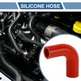 thumbnail image 2 of Unique Bargains 1pcs 28-32mm 1.10"-1.26" ID 90mm 3.54" Length 90° Red Car Silicone Hose Universal, 2 of 7