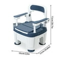 thumbnail image 6 of Wharick Bedside Commode Chair Raised Toilet Seat 22.05 x 20.87 x 28.74 Inch 15.76 to 20.49 Inch Adjustable Seat Height, 6 of 26