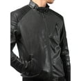 thumbnail image 5 of Ma Croix Mens Classic Motorcycle Winter Biker PU Leather Jacket S-XL, 5 of 6