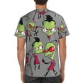 thumbnail image 2 of Funny Invader Zim T-Shirt for Men Novelty 3D Pritneted Casual Short Sleeve Tees Shirt Summer Street T Shirt Top, 2 of 7